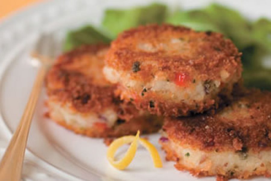 Oven-Baked Catfish Cakes with Lemon Caper Sauce
