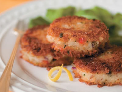 Oven-Baked Catfish Cakes with Lemon Caper Sauce