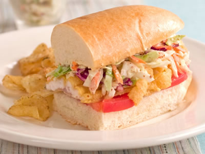 Classic Catfish Po’Boy with Homemade Slaw