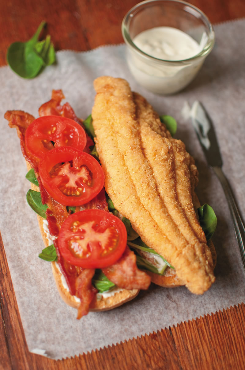 Catfish BLT with Lemon Aïoli