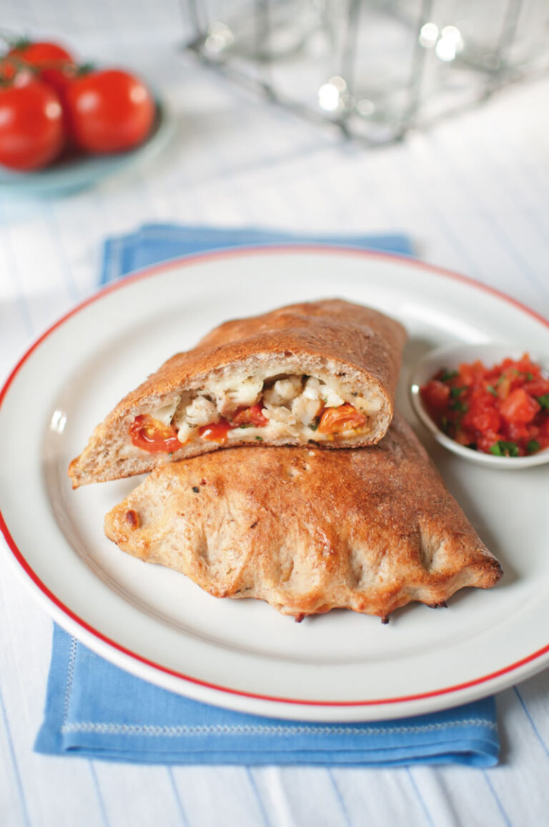 catfish calzone on plate
