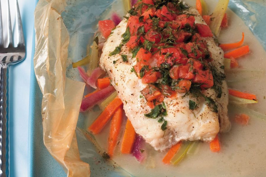 Baked Catfish in Papillotes