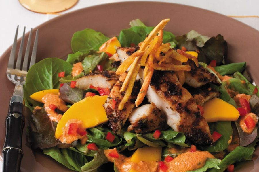 Jamaican Jerk Catfish Salad