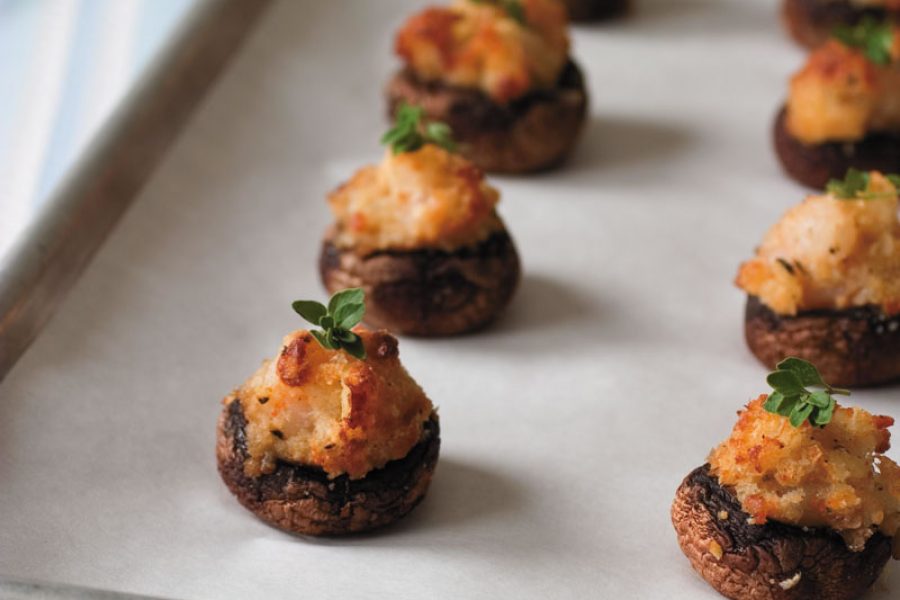 Catfish and Shrimp Stuffed Mushrooms