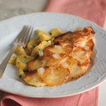 potato crusted catfish with side of yellow squash