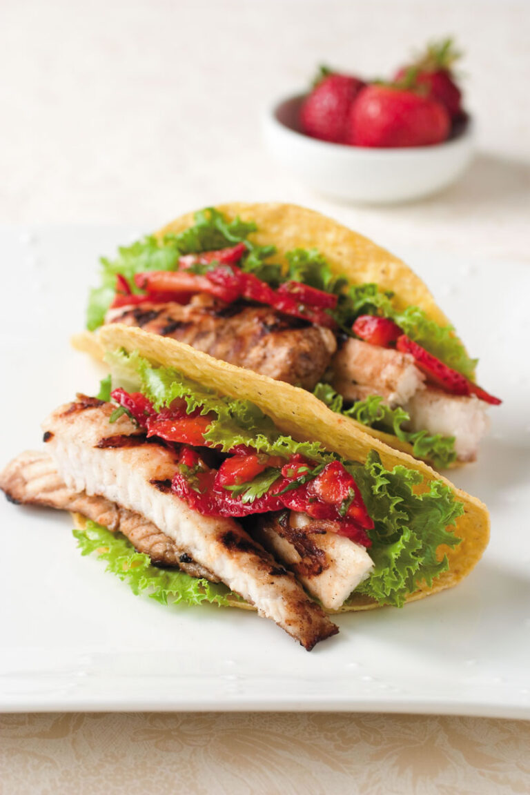 catfish tacos with strawberry salsa
