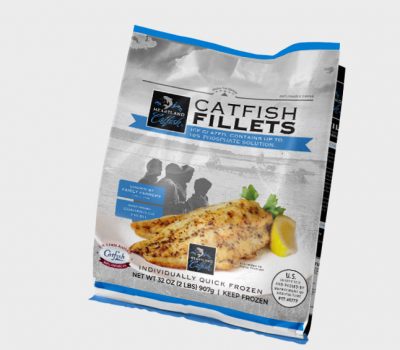Frozen catfish fillets product bag