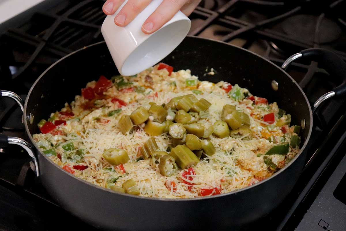 Adding pickled okra to recipe