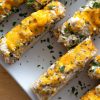 Baked catfish bread with melted cheese