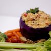 Catfish gumbo dip with fresh veggies and crackers