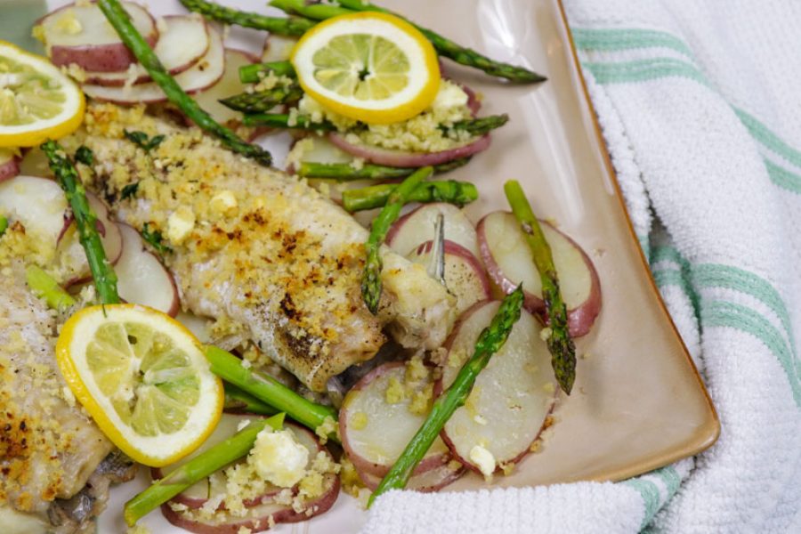 Feta and Spring Herb Catfish