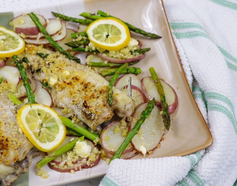 Feta and Spring Herb Catfish