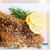 finished Pecan Crusted Catfish recipe on plate