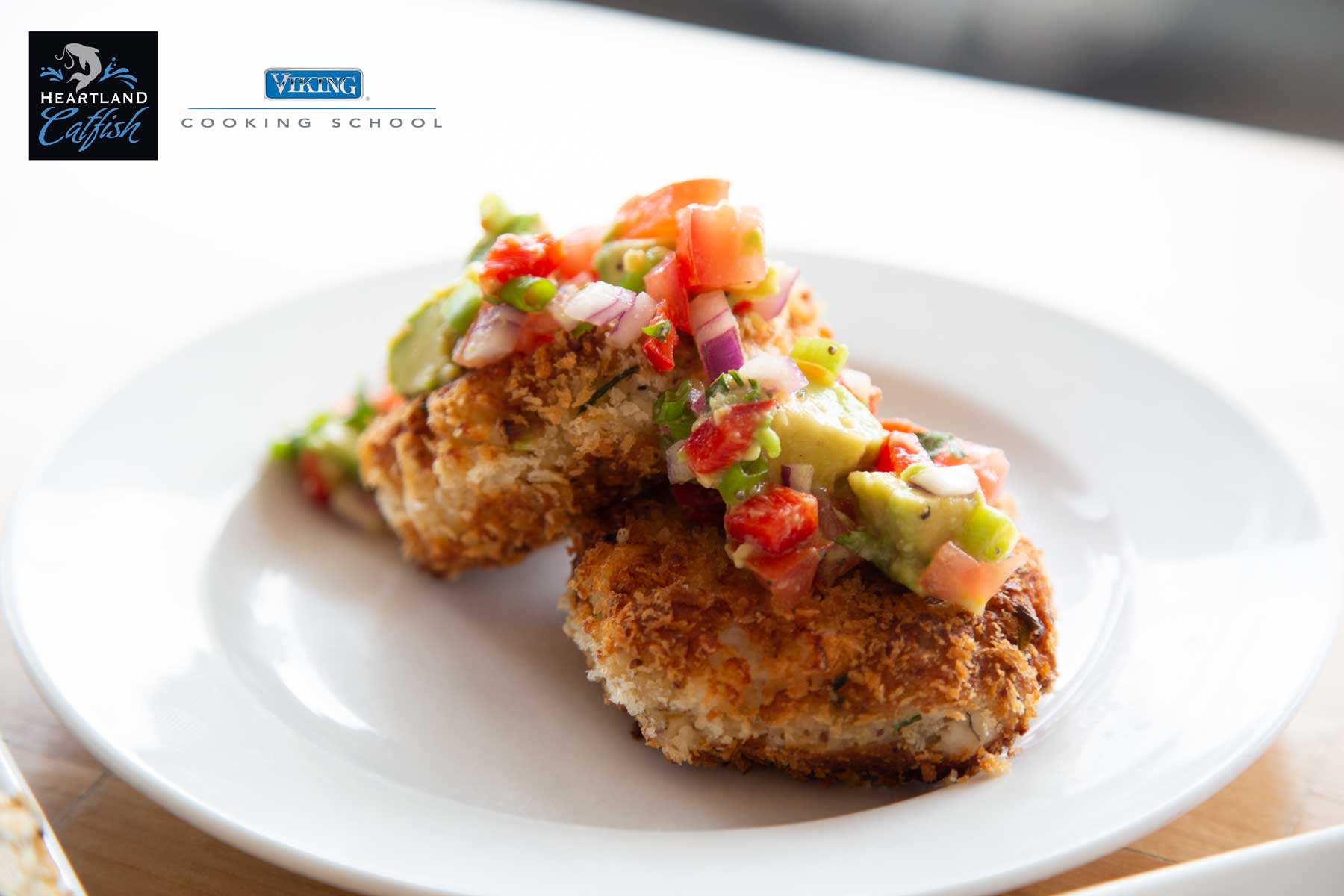 Smoked Catfish Cakes with Avocado Salsa