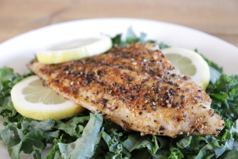 Blackened Catfish on plate