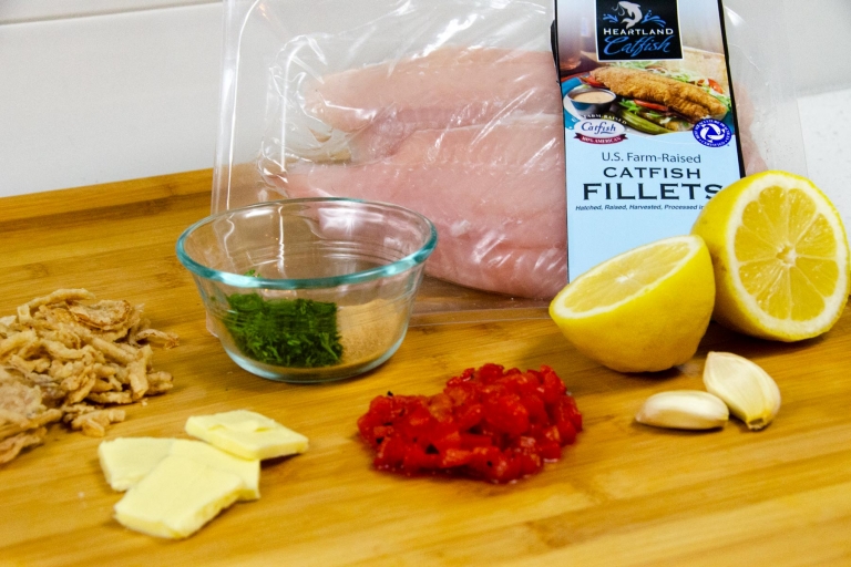 Catfish Fillets and Ingredients