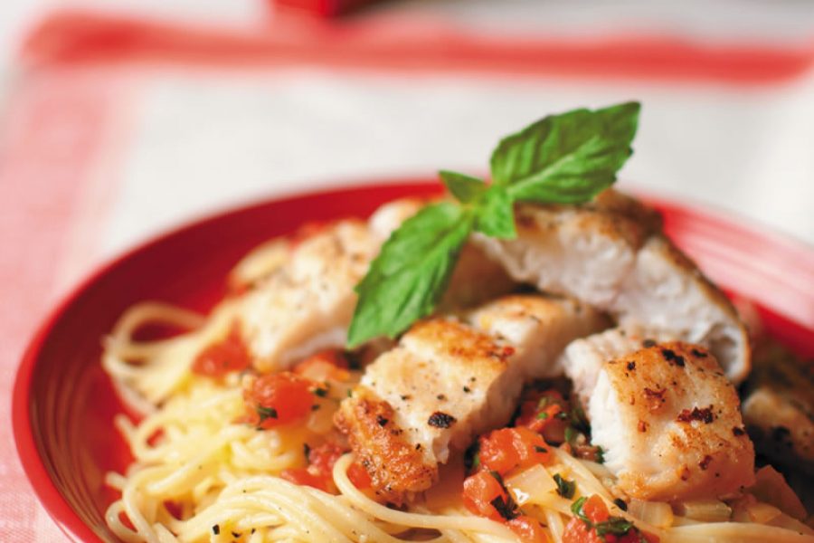 Catfish with Lemon Pasta