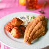 Fried catfish and hushpuppies