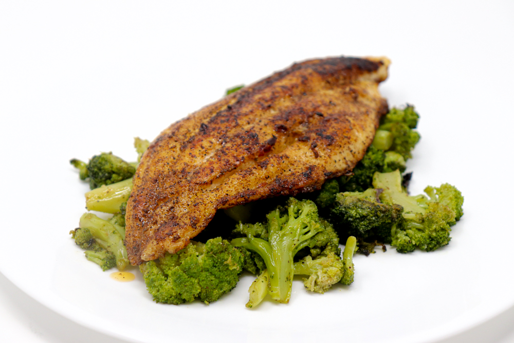 Easy Blackened Keto Catfish & Broccoli