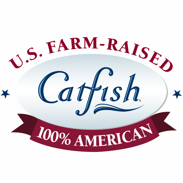 U.S. Farm Raised Catfish 100% American logo