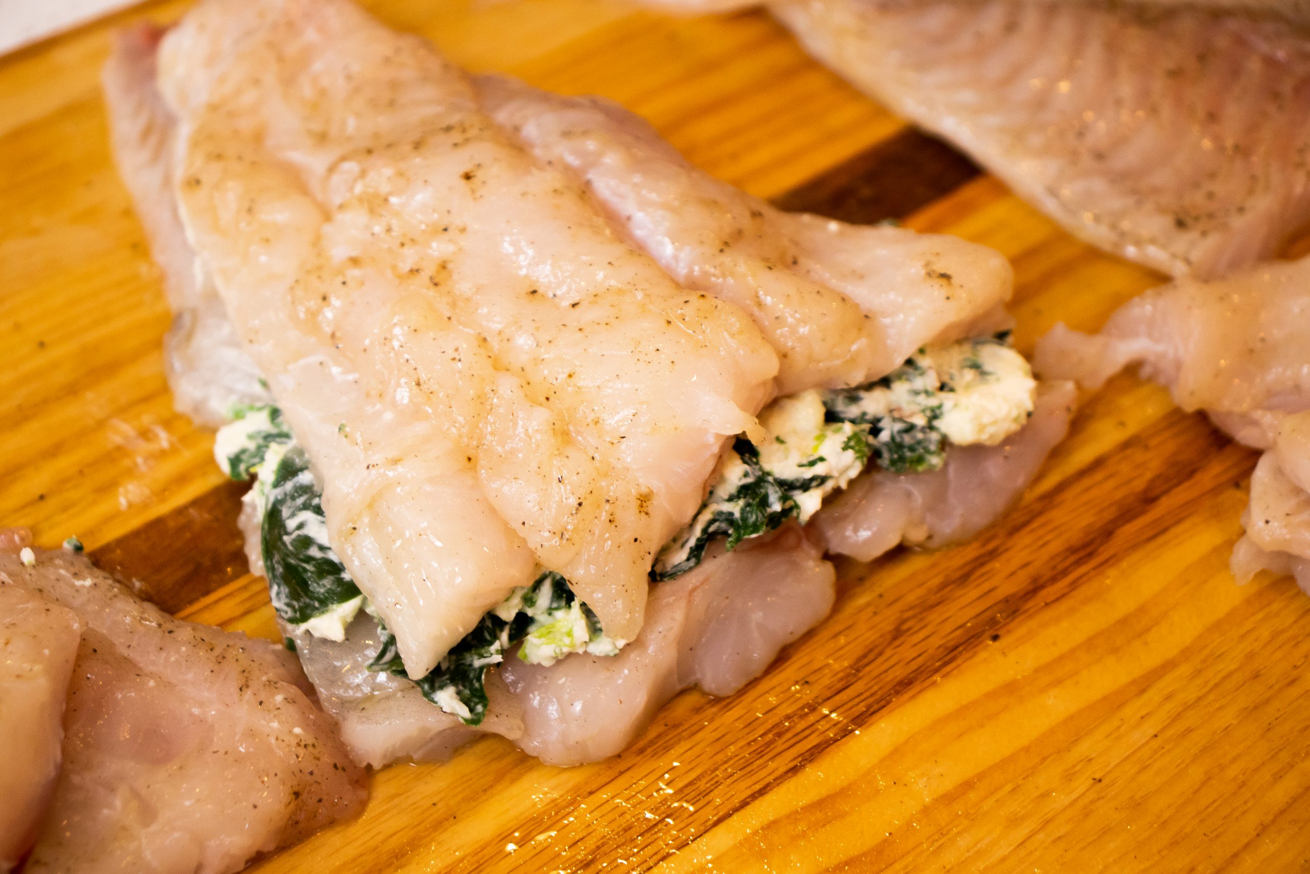 Spinach Stuffed Catfish Fillets - Heartland Catfish