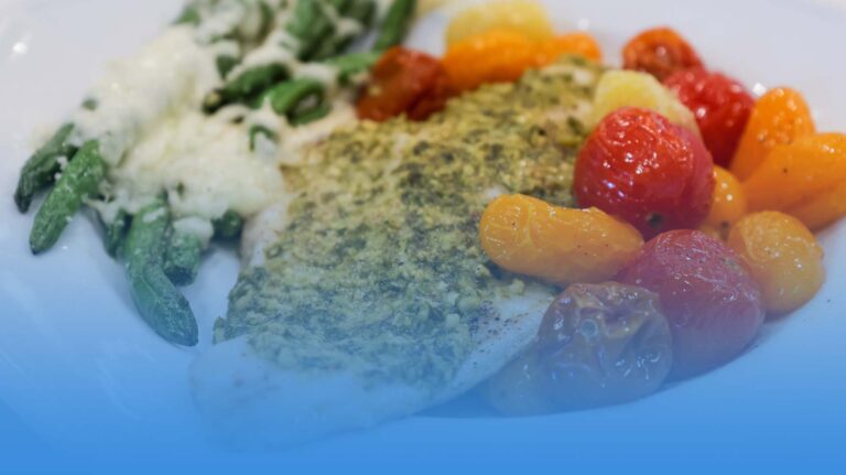 Catfish with vegetables.